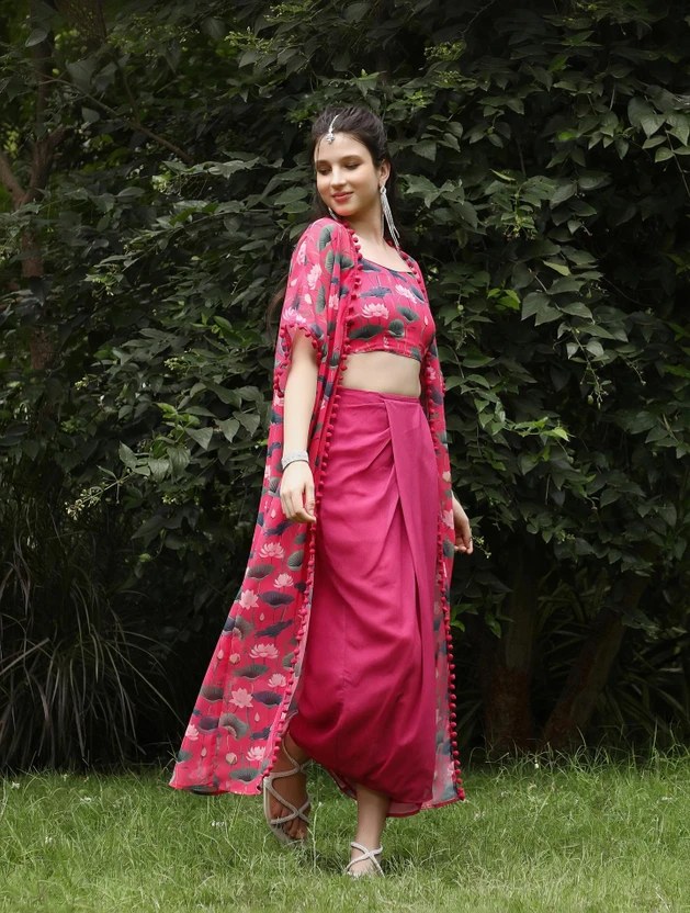 QISSA Top Skirt Co-ords Set with Jacket