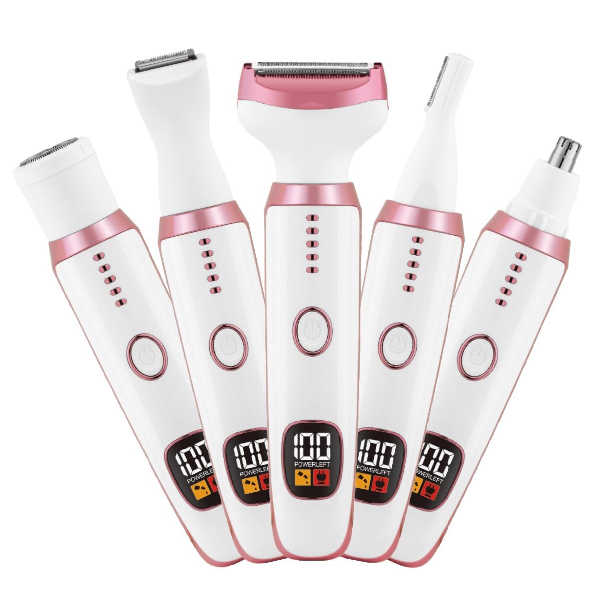 Electric Razors for Women, Bikini Trimmer for Women 5 in 1 Body Shaver for Nose Hair Face Eyebrow Ar