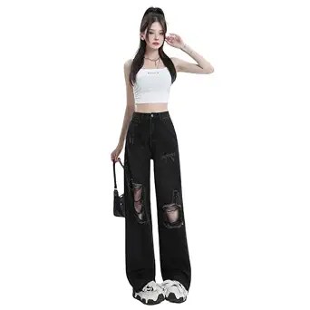 Women's High-Waisted Straight Leg Baggy Jeans | Loose Fit Casual Denim Pants for Everyday Comfort