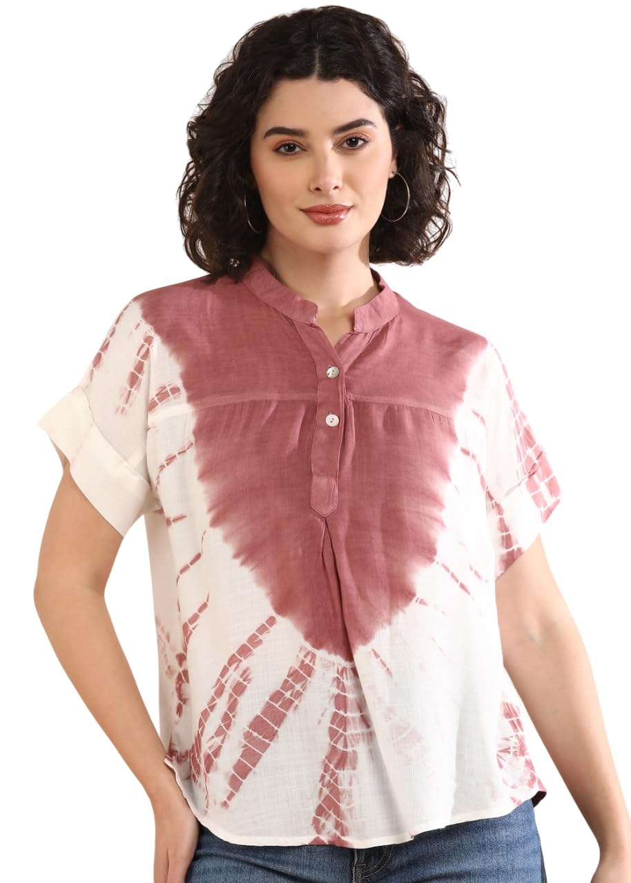 Maaesa Women Tie Dye Rayon Top