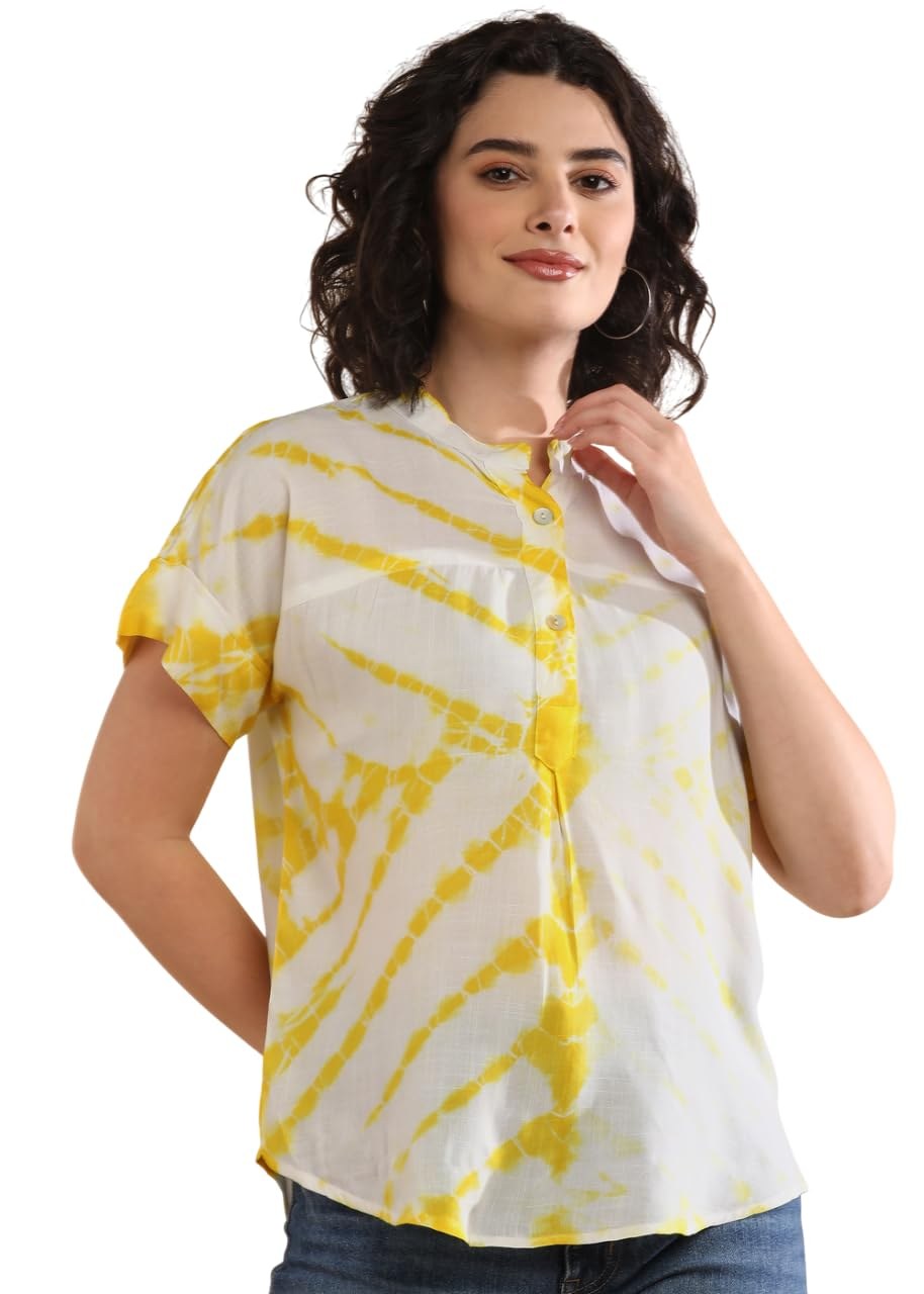 Maaesa Women Tie Dye Rayon Top
