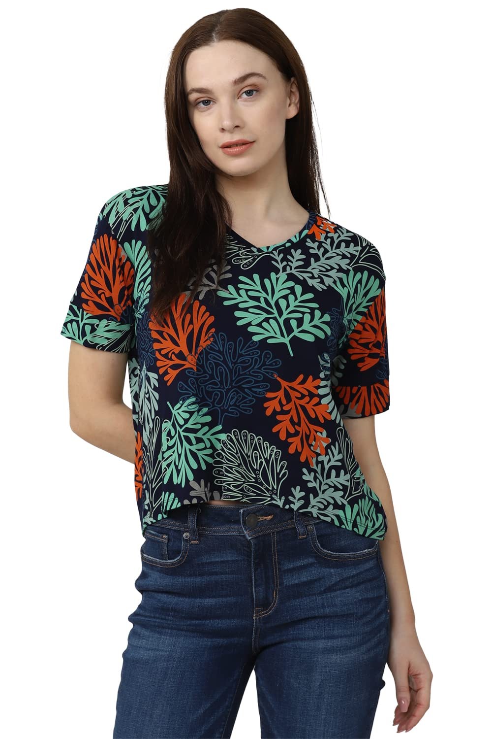 Van Heusen Women's Cotton Regular Fit T-Shirt