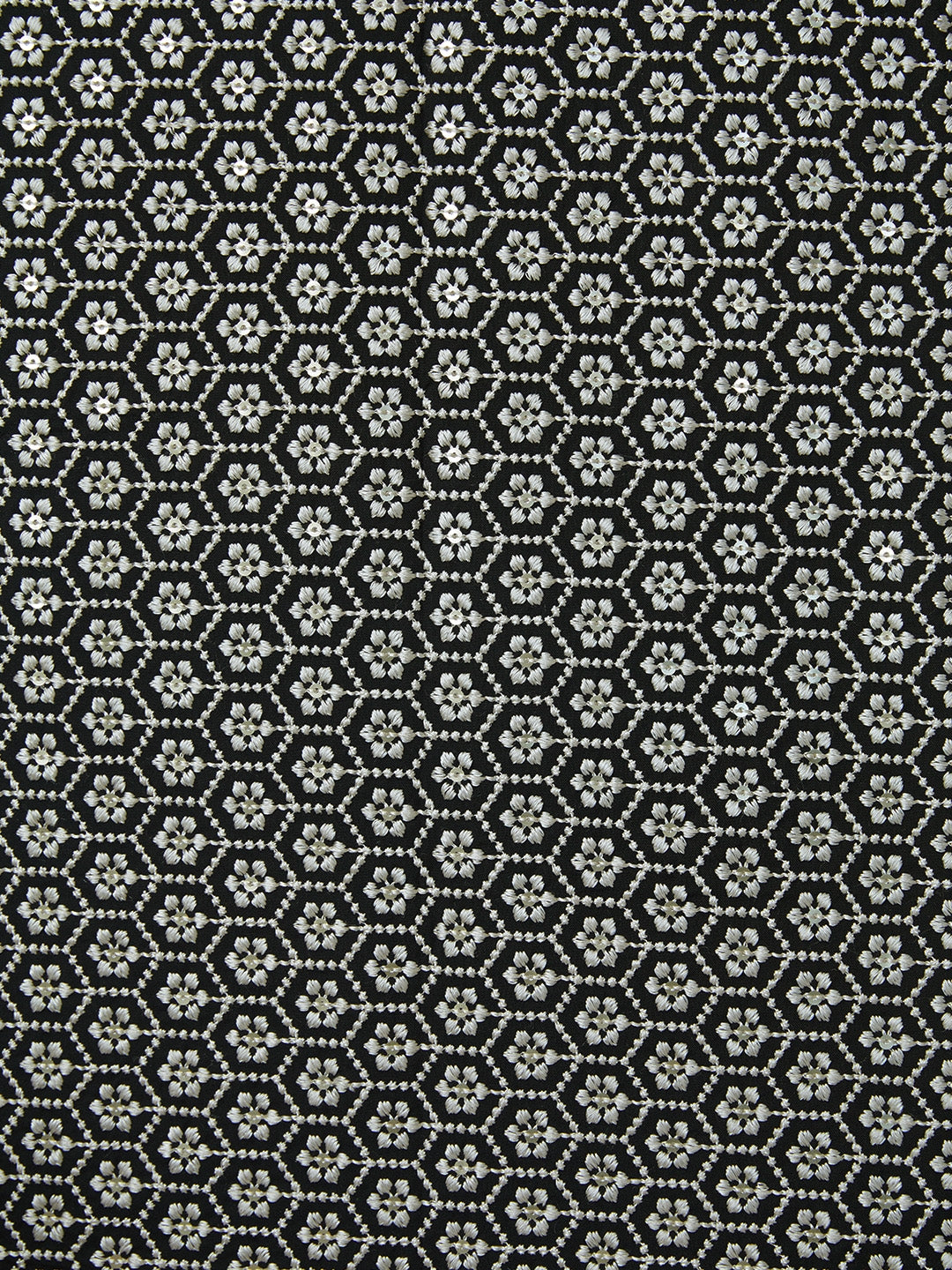 Men's Black Geometric Dupatta
