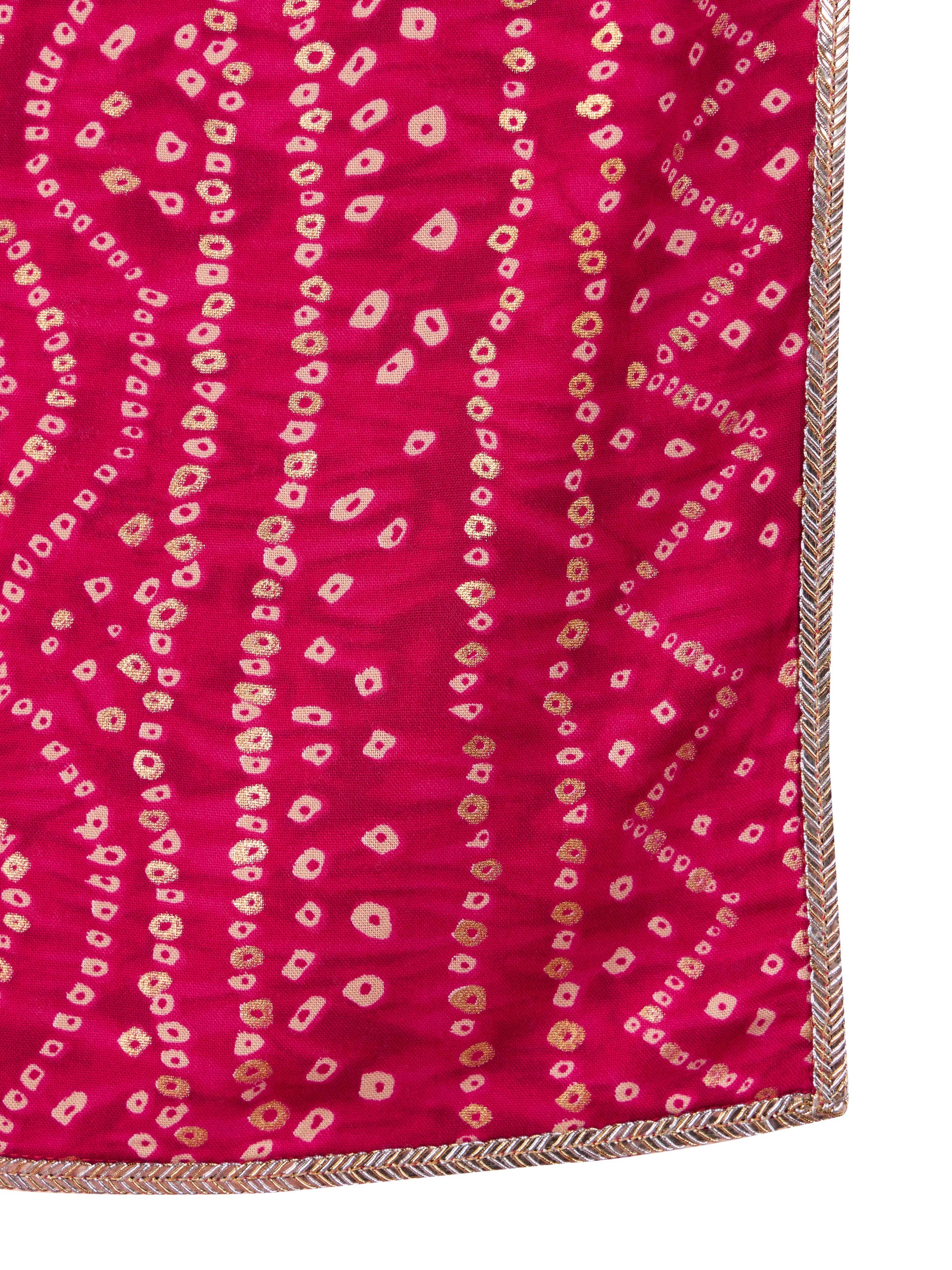 Men's Pink Bandhani Dupatta