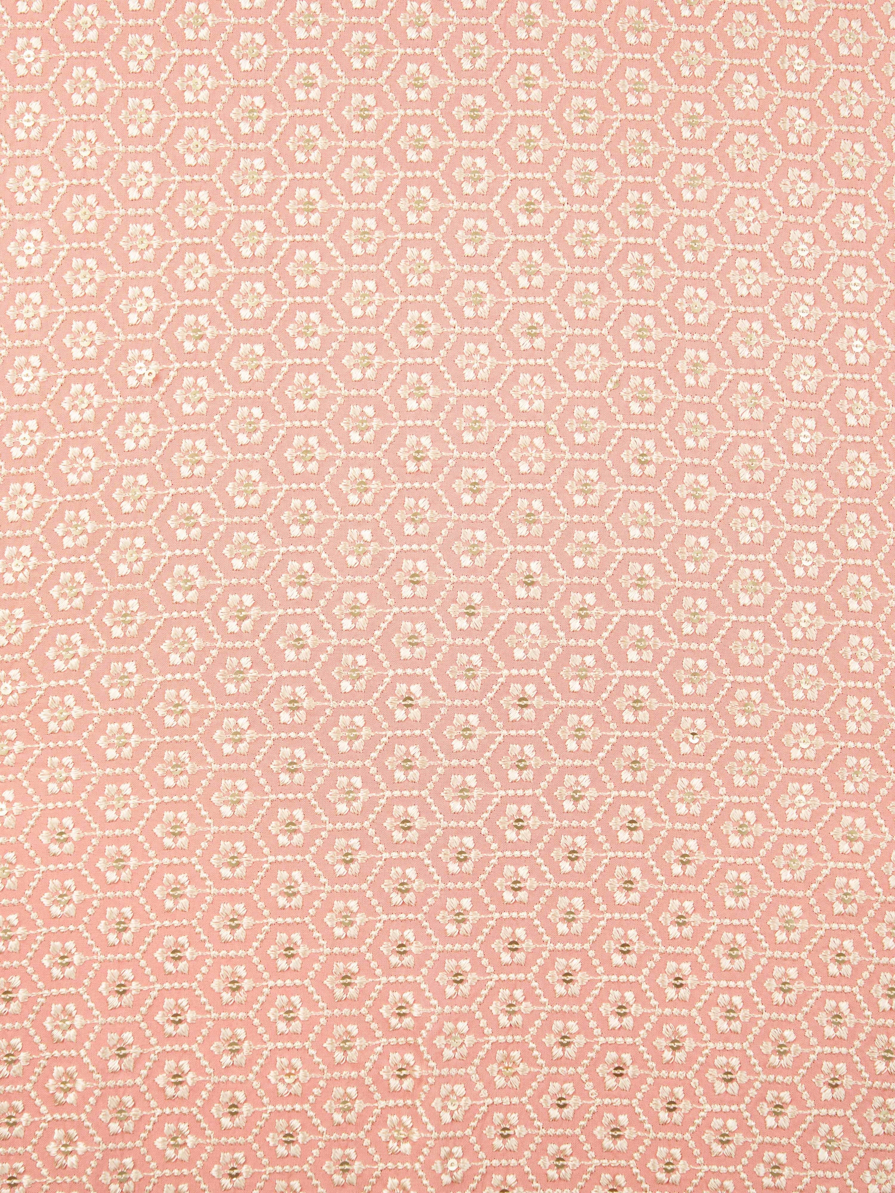 Men's Pink Geometric Dupatta