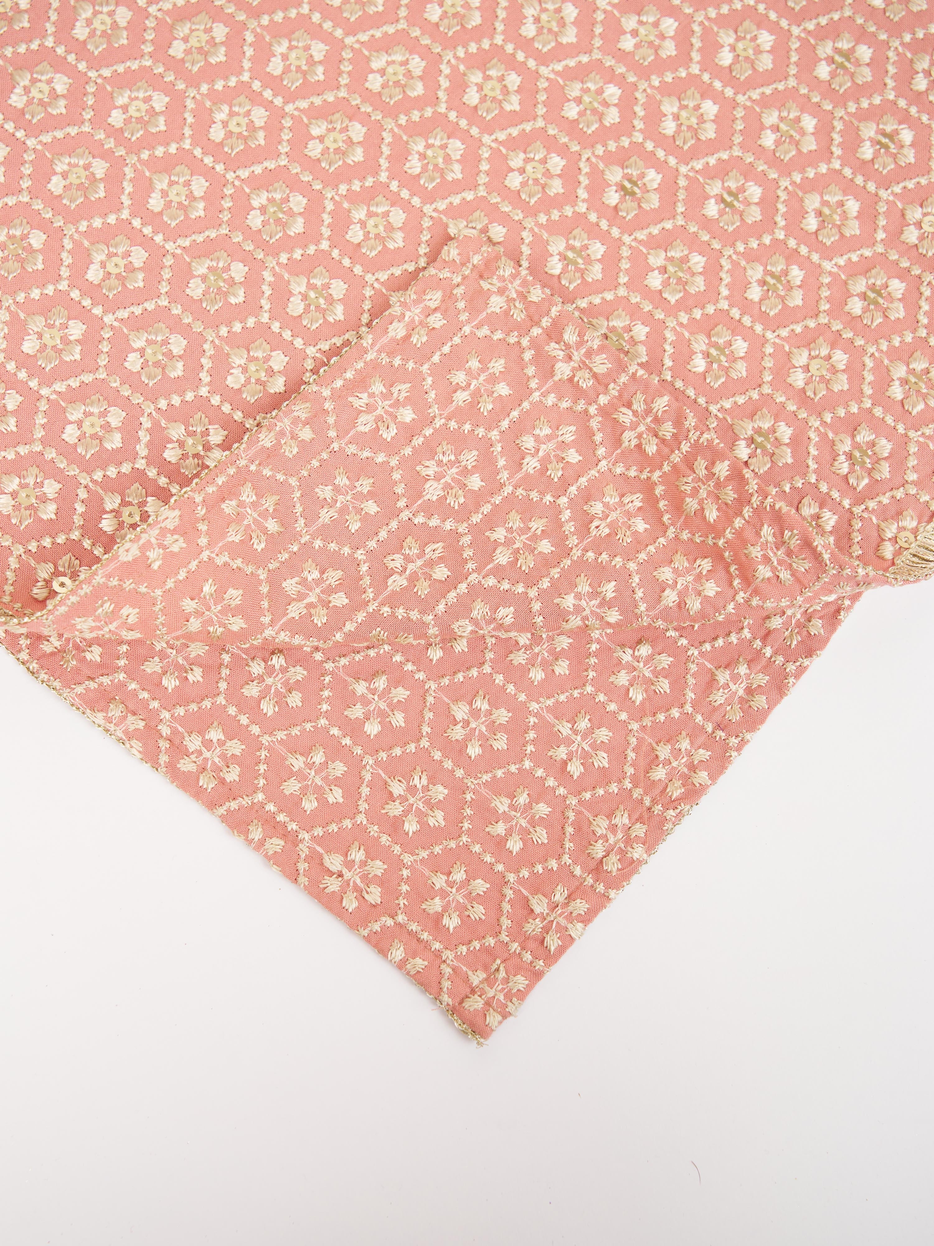 Men's Pink Geometric Dupatta