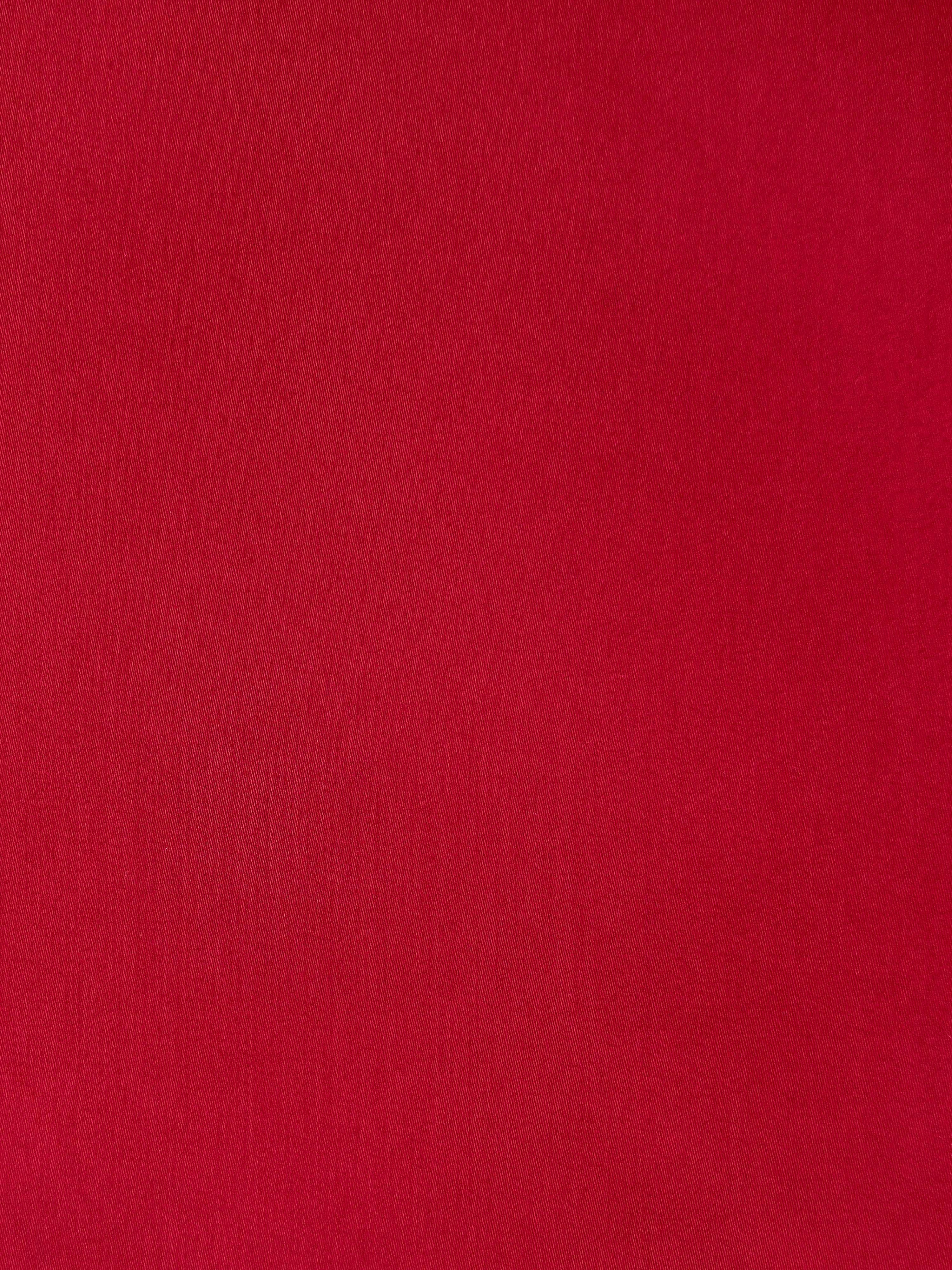 Men's Red Cotton-Silk-Blend Solid Dupatta