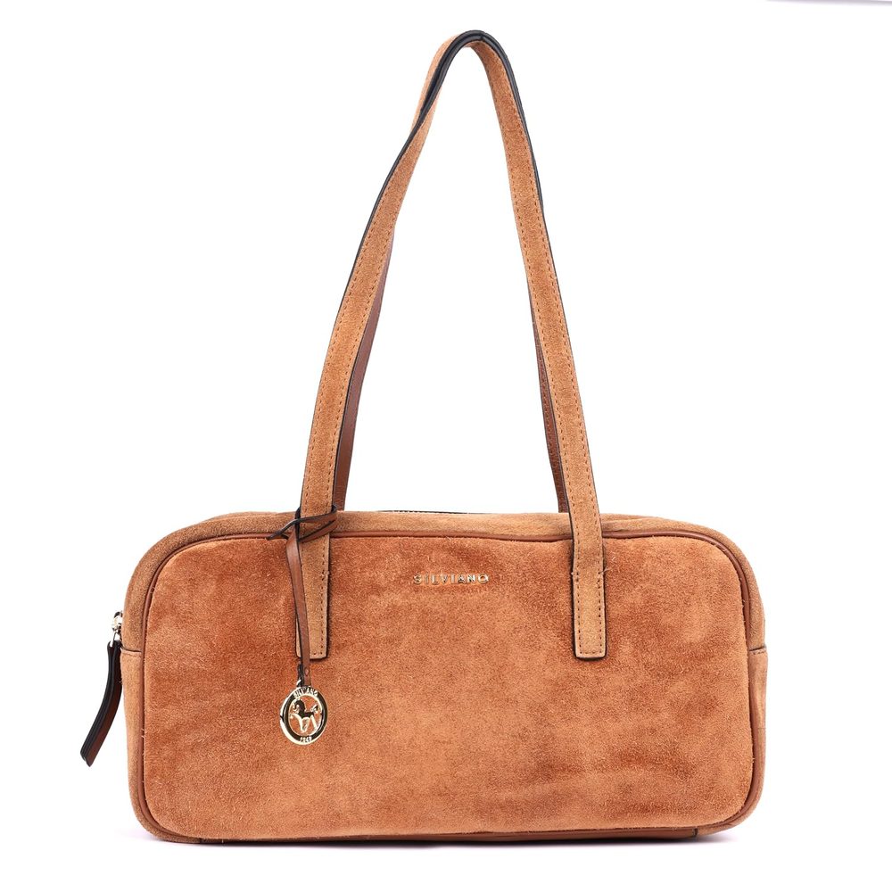 SILVIANO Women's Suede & Leather East-West Shoulder Bag