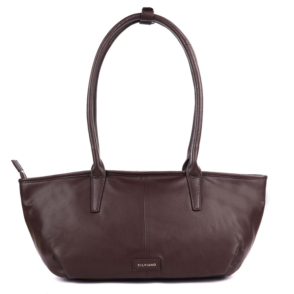SILVIANO Matera Genuine Leather & Suede Patchwork Shoulder Bag
