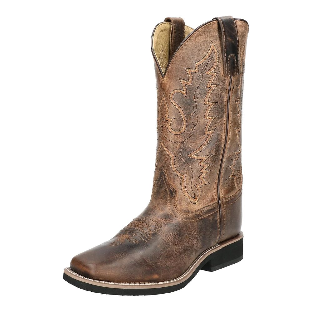 Smoky Mountain Boots Womens Pueblo Turquoise Leather Square Toe dark crazy horse 7.5