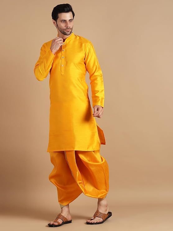 Uri and MacKenzie Haldi special Ethnic Kurta set