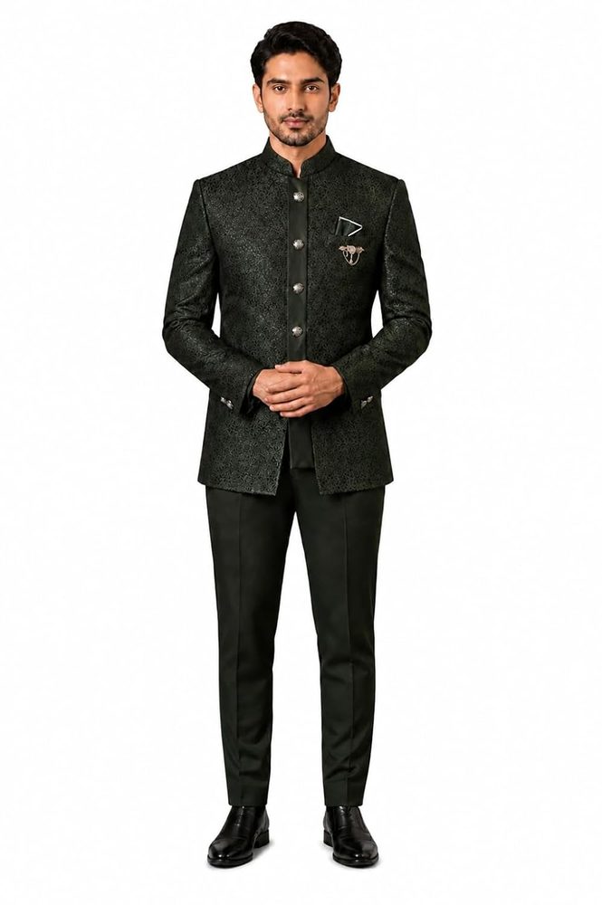 Men's Jodhpuri Suit, Bandhgala Collar, Ethnic Wear, Wedding Occasion