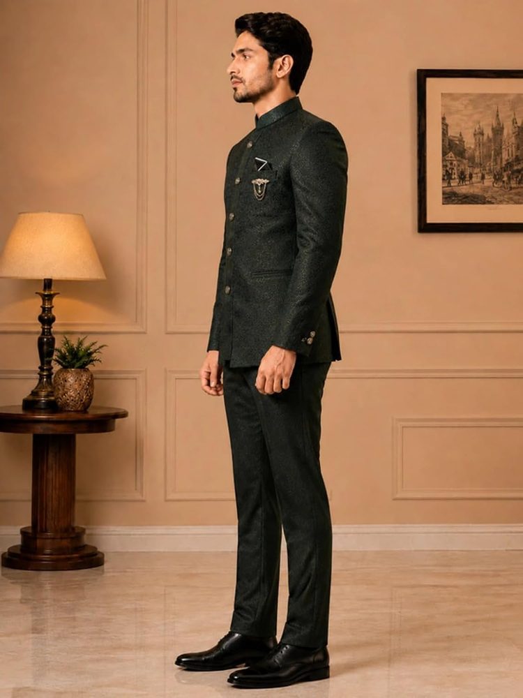 Men's Jodhpuri Suit, Bandhgala Collar, Ethnic Wear, Wedding Occasion