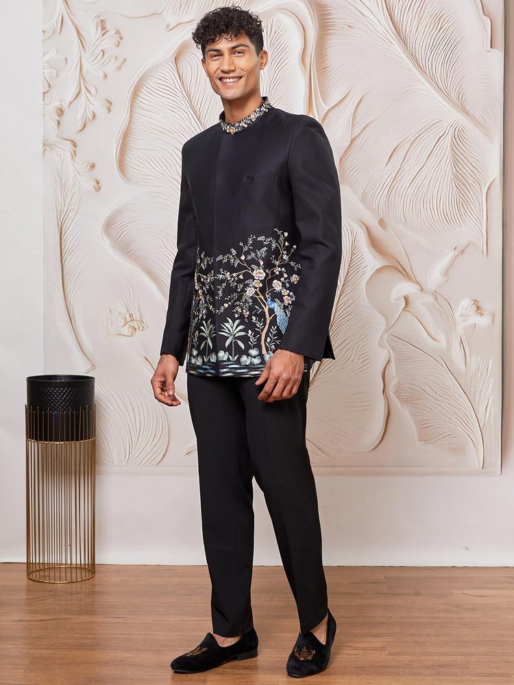 VASTRAMAY Men VASTRAMAY Men's - Satin Silk Jodhpuri