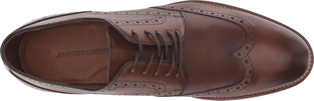 Johnston & Murphy Mens Conard Wing Tip Embossed