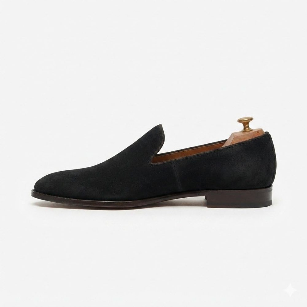 Costoso Italiano Men’s Black Suede Leather Loafers