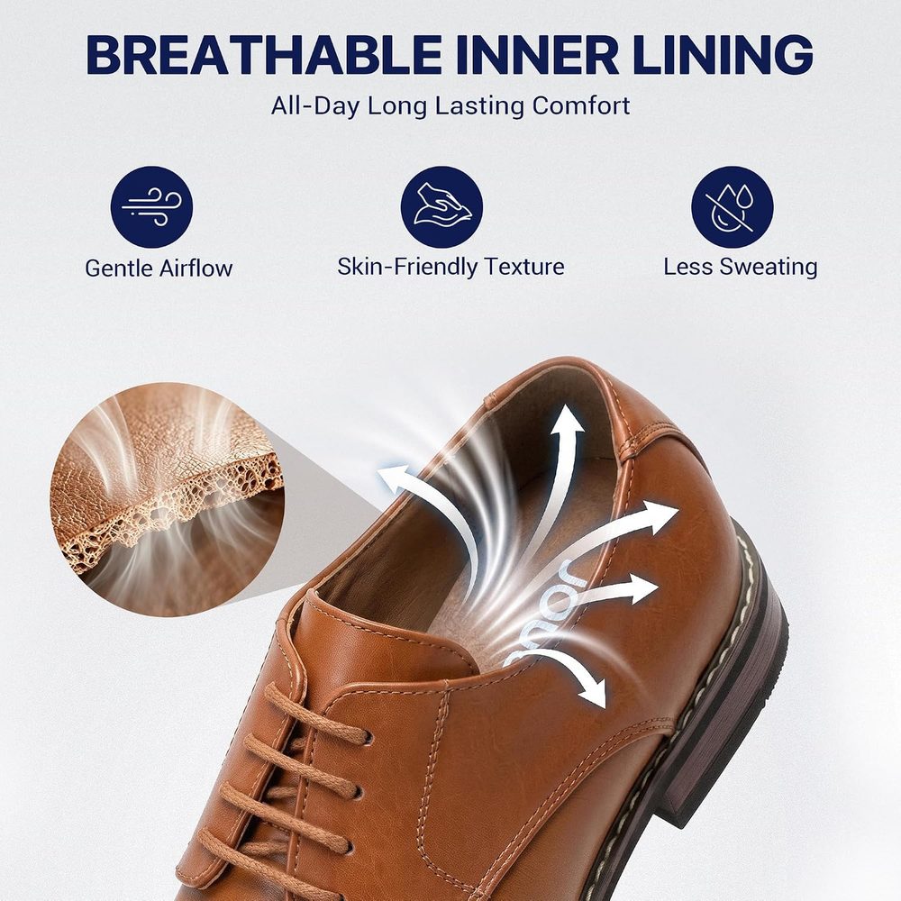 Jousen Men's Dress Shoes Classic Mens Oxfords Formal Business Shoes Modern Derby Oxford