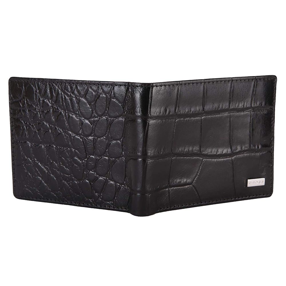 Cross Black Men's Wallet Stylish Genuine Leather Wallets for Men Latest Gents Purse with Card Holder Compartment(AC268799_3-1)