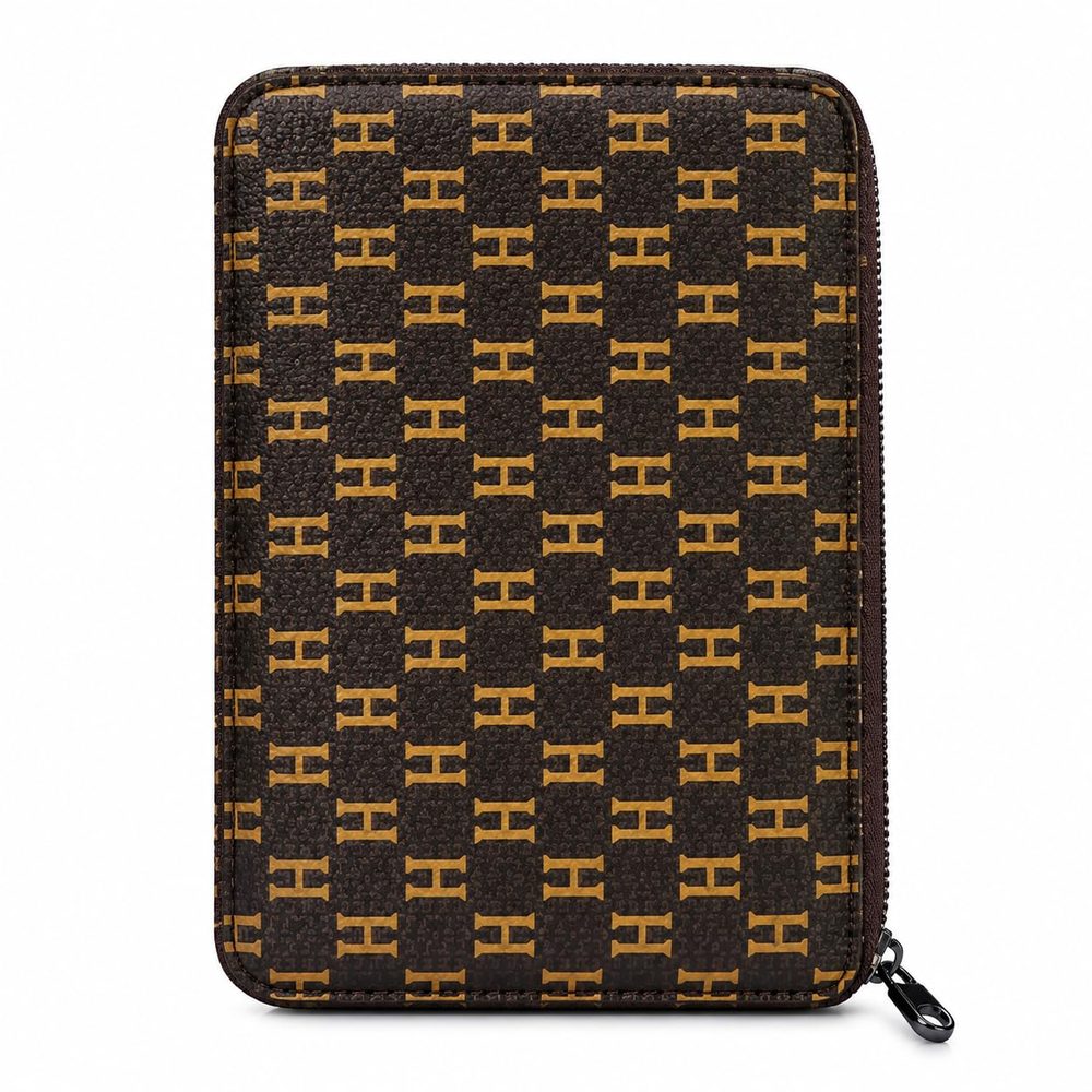 Brown Men's Monogram Zip-Around Wallet