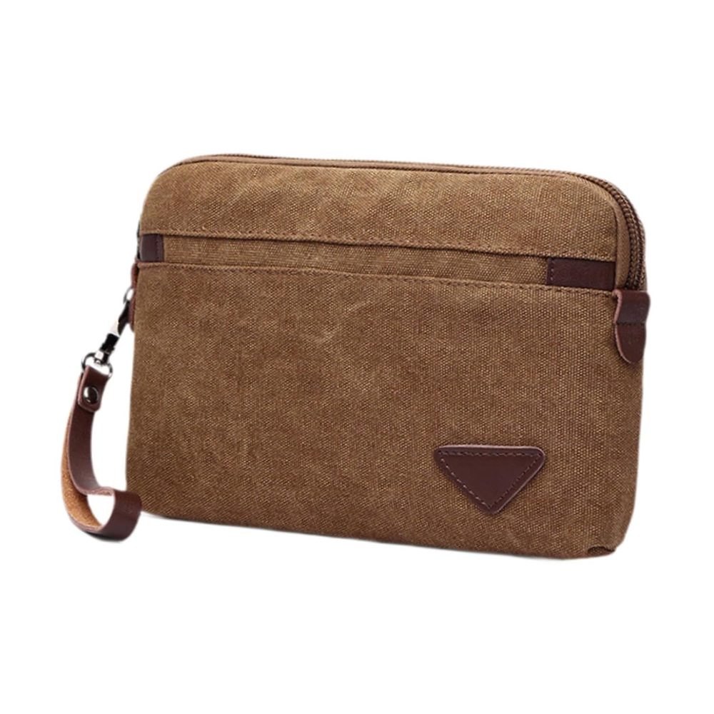 MYADDICTION Men's Clutch Bag Lightweight Zipper Closure Credit Card Holder Trendy Wallet Coffee | Backpacks, Bags & Briefcases
