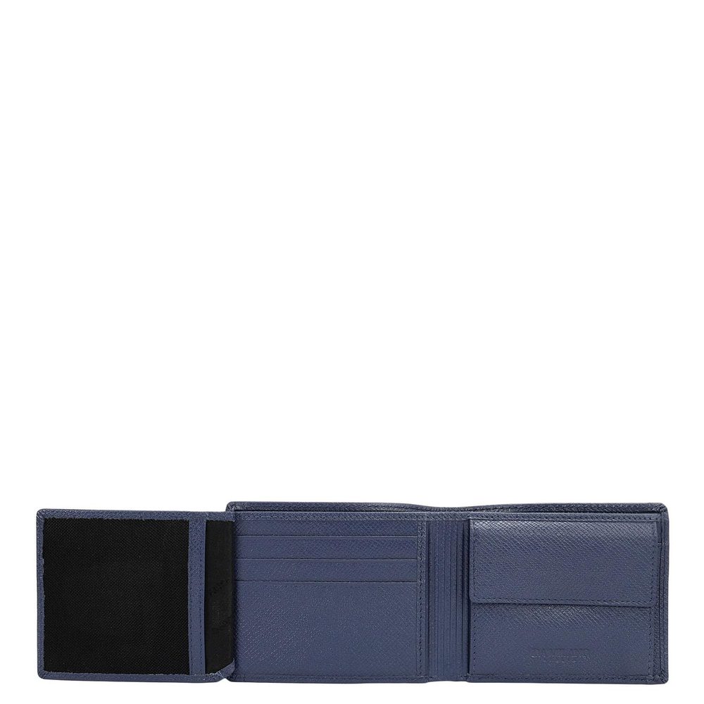 Da Milano RFID Protected Leather Wallet for Men with Card Slot - Stardust Blue