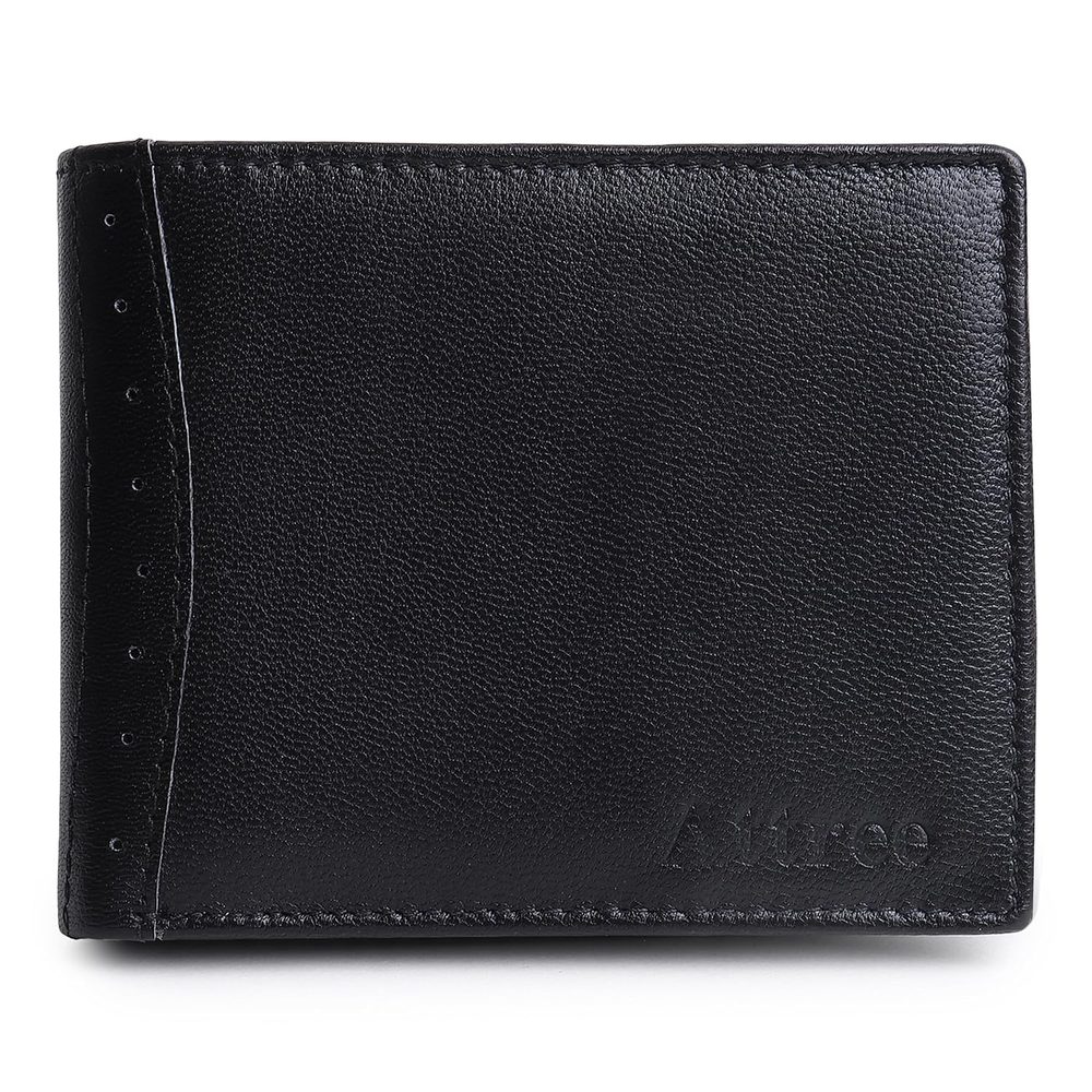 Attree Leather Dual Belt & Wallet Combo/Smooth Cherry Brown Leather & Tan Rough Pure Leather Belt/Trifold Jet Black Wallet/Mens Accesoories Only/Gift Set/Combo Pack