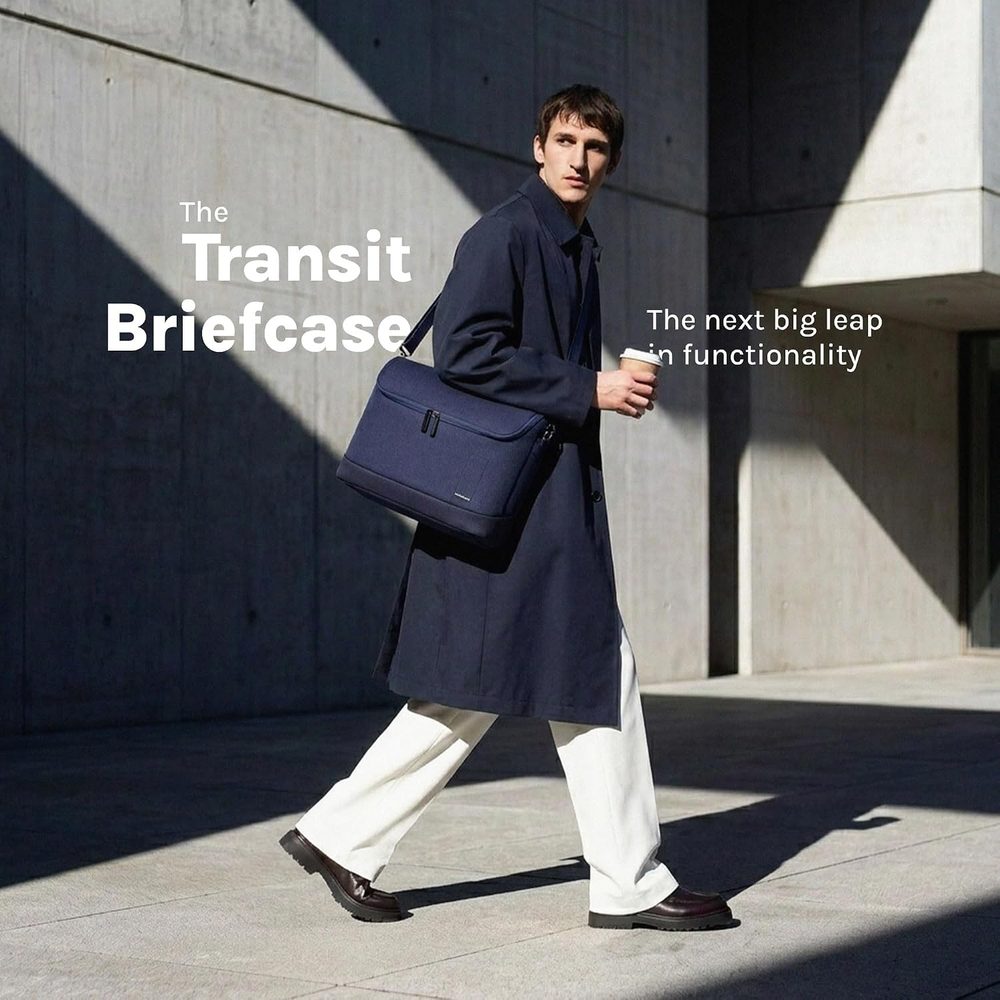 MOKOBARA Transit Briefcase 15.6 Inch Laptop Bag 15L Office Use