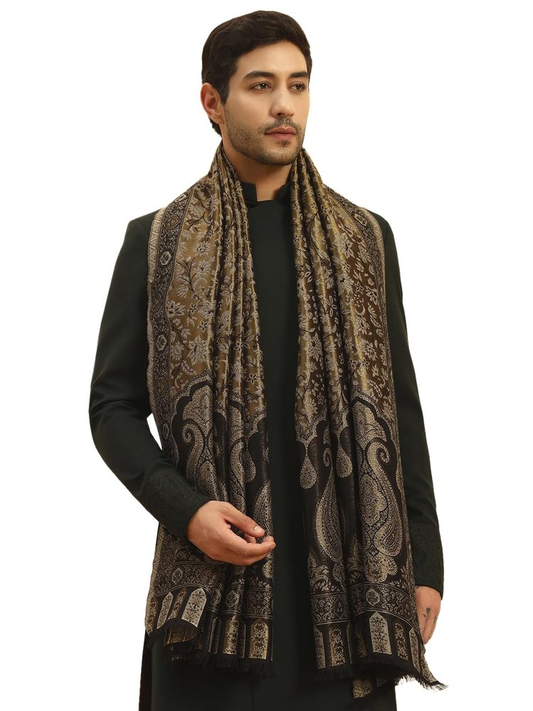 Pashmoda Men Hunar Fine Wool Kaani Shawl,