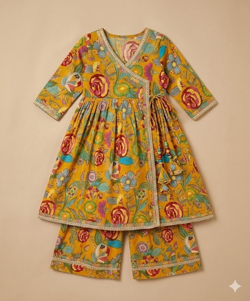 A.T.U.N. (ALL THINGS UBER NICE) Girls Premium Ethnic Cotton Kurti & Sharara Set