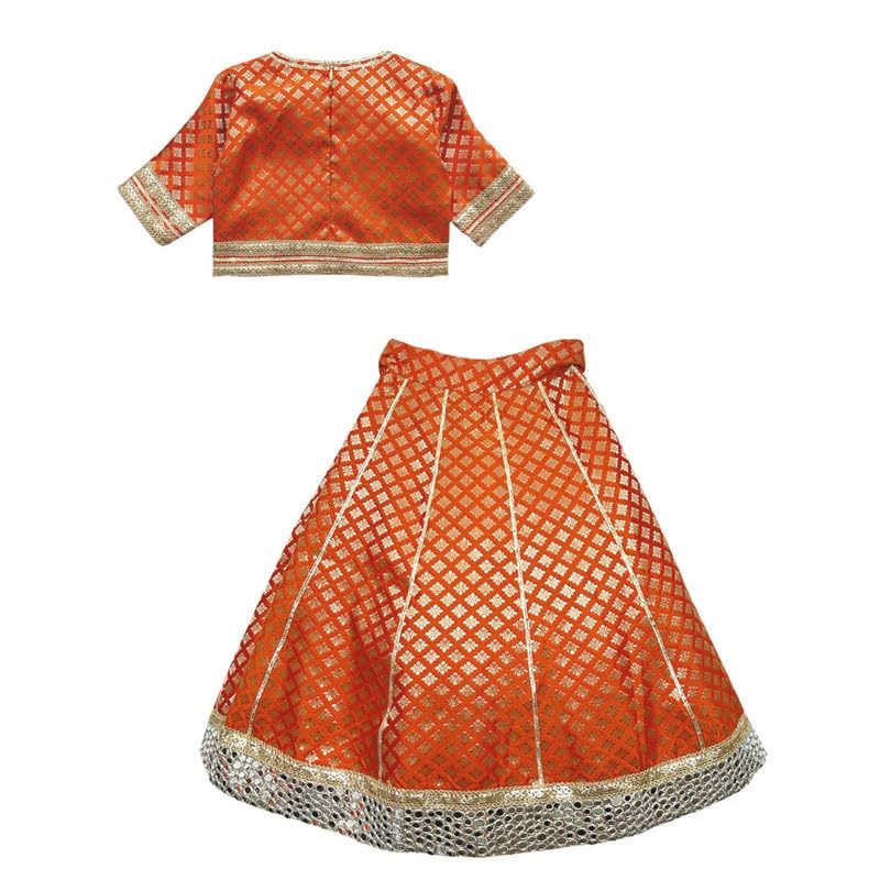 Girl's Banarsi Banarsi Lehenga Set For Girls | Lehenga Set Designer Indian Ethnic Wear for Girls