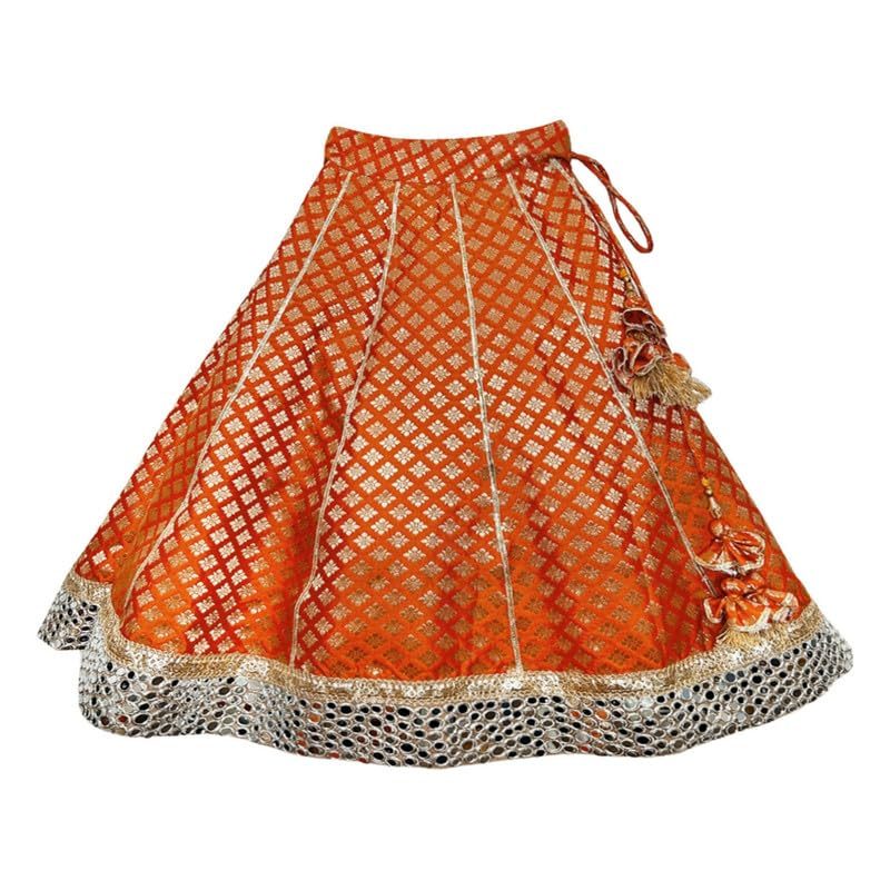 Girl's Banarsi Banarsi Lehenga Set For Girls | Lehenga Set Designer Indian Ethnic Wear for Girls