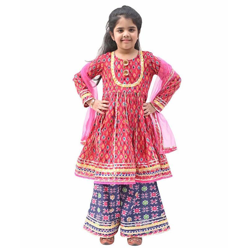 Girl's Cotton Sharara Set | Sharara Set Designer Indian Ethnic Wear for Girls