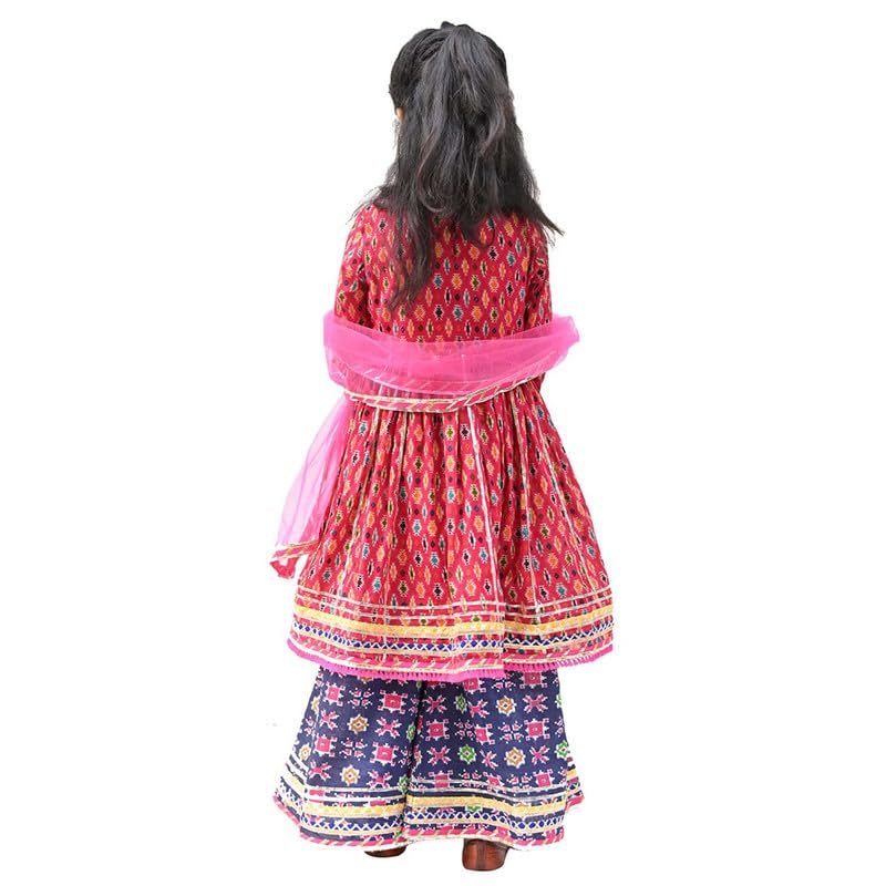 Girl's Cotton Sharara Set | Sharara Set Designer Indian Ethnic Wear for Girls