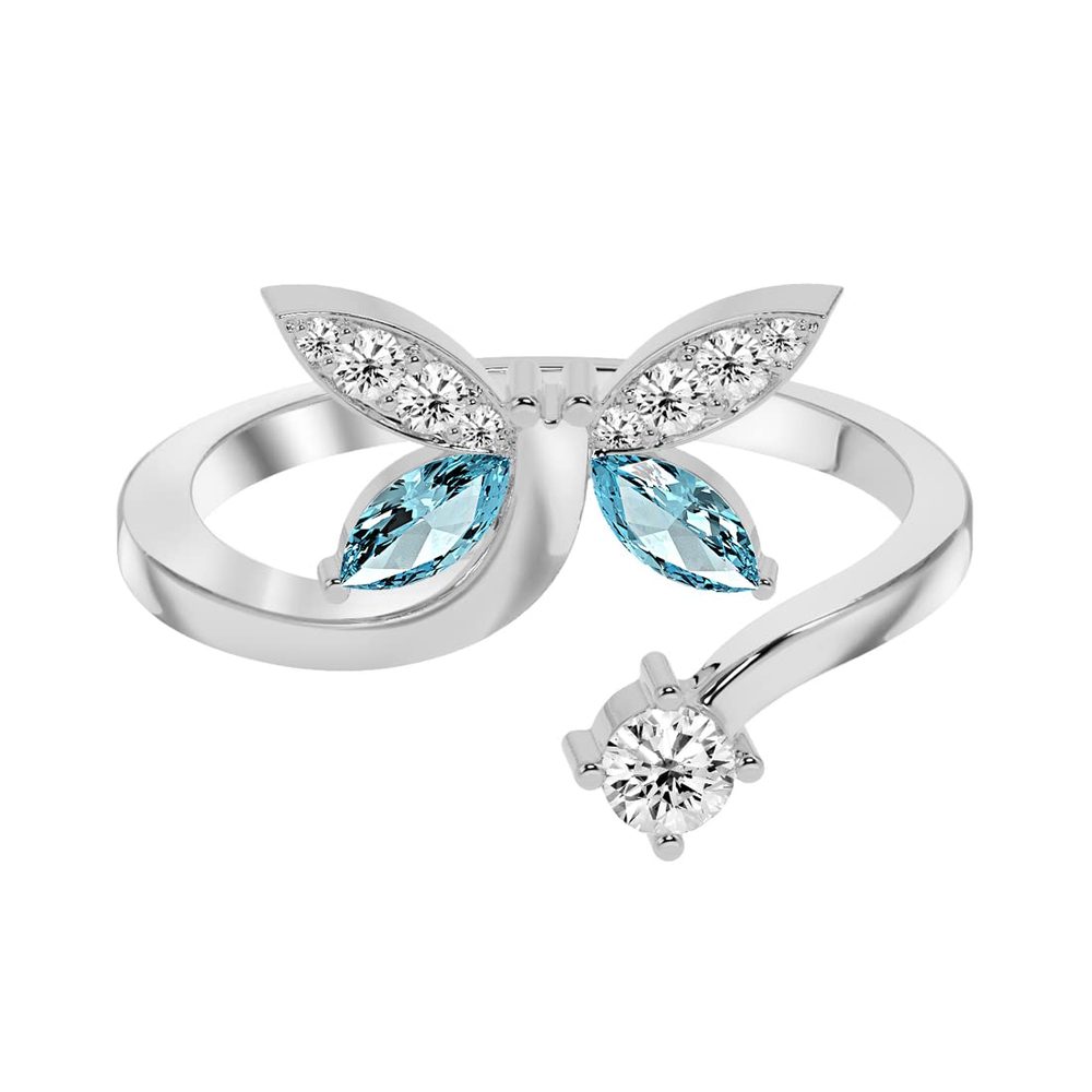 Clara 925 Silver Butterfly Pendant Earring Chain Bracelet Ring for Women