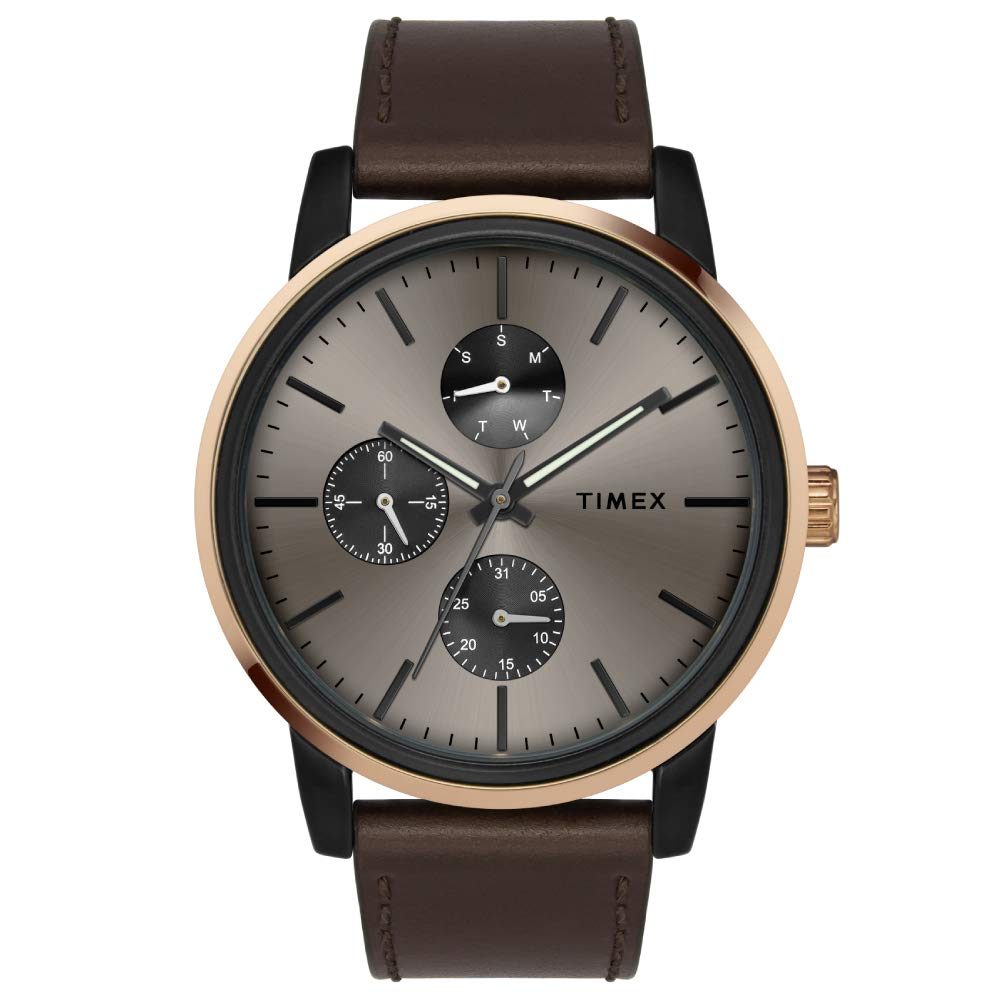 TIMEX Analog Watch for Men with Round Dial & Water Resistant Man's Wrist Watches