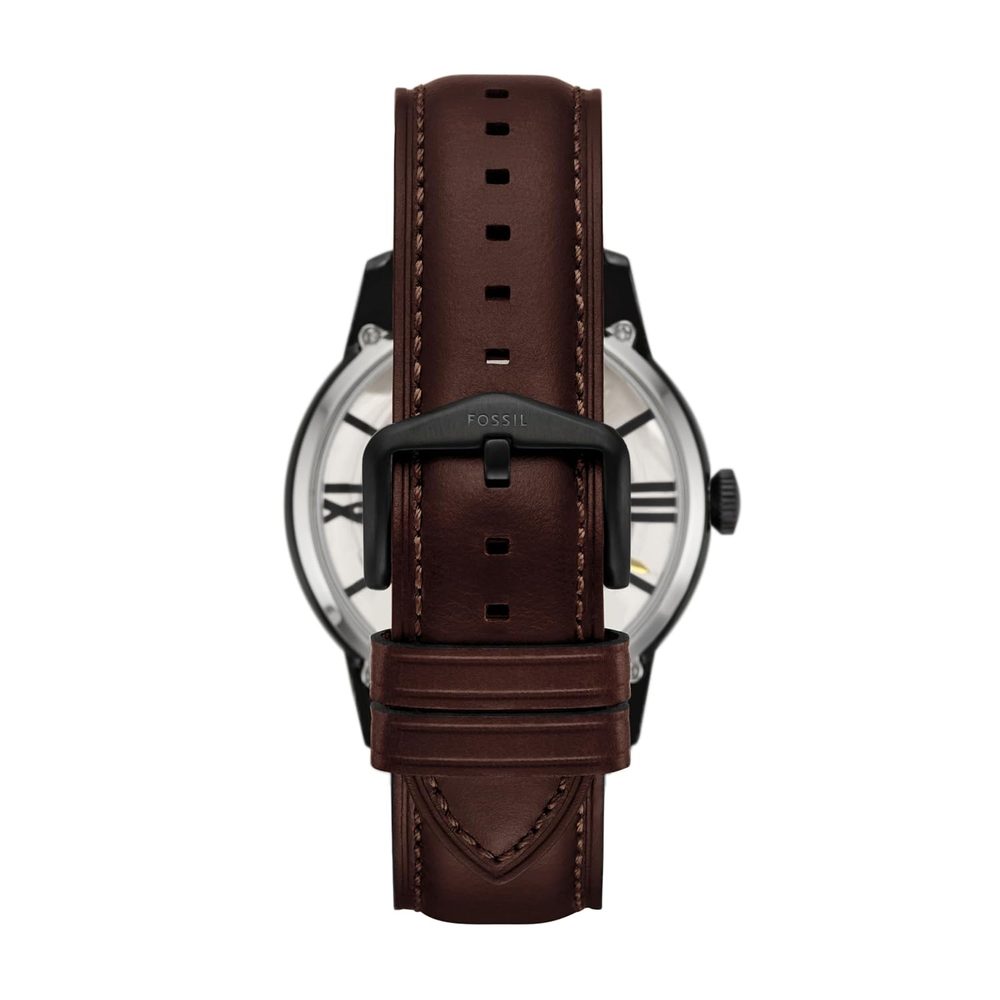 Fossil Analog Brown Dial Men's Leather Band Watch - ME3098