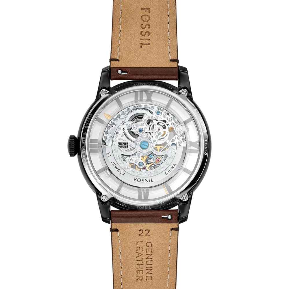 Fossil Analog Brown Dial Men's Leather Band Watch - ME3098