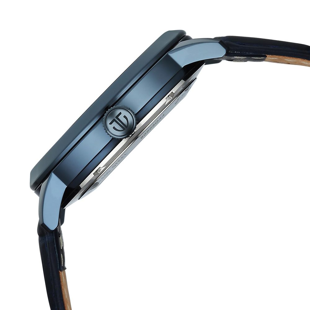Titan Phoenix Skeletal Automatic Analog with Bluel Leather Strap Watch for Men - 90223QL01