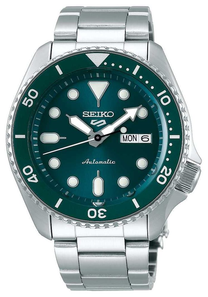 Seiko Analogue Men's Stainless Steel Watch(Green Dial Silver Colored Strap)-SRPD61K1
