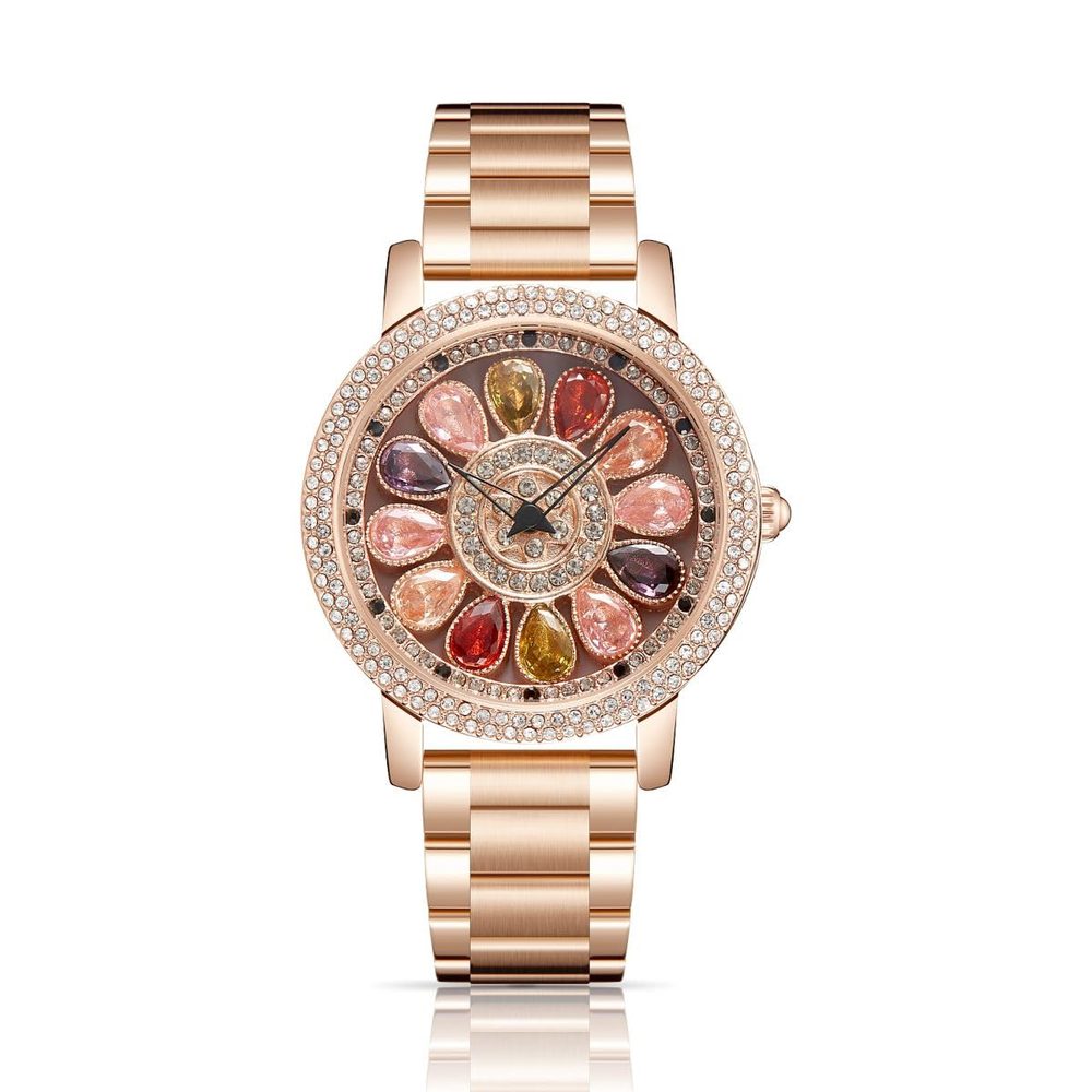 ORSGA Alloy Steel Flora Watch for Women Multicolor Diamond Rotating Dial Women Watches for Girls Ladies Watch Analog Latest Stylish & Unique Womens Watch