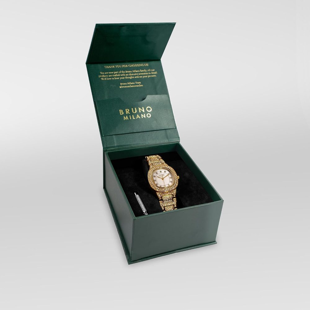 BRUNO MILANO Crystal Studded Fashionable Watch Jewellery Buckle for Women and Girls