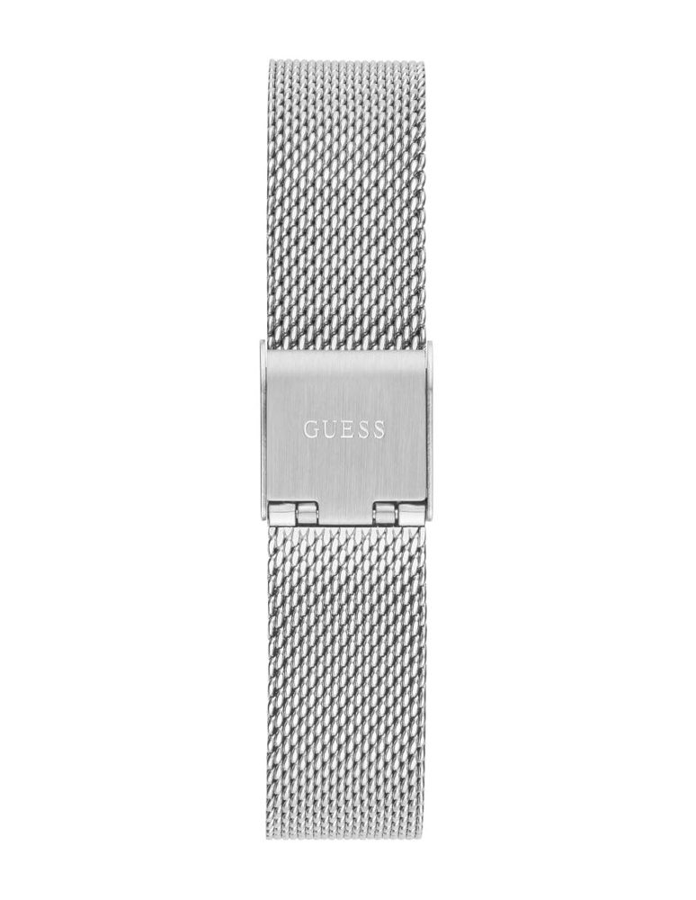 GUESS Dream Analog Watch for Women with Silver Round Dial & Silver Mesh Bracelet Band Water Resistant Women's Wrist Watches - GW0550L1