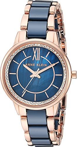 Anne Klein Women's Premium Crystal Accented Ceramic Bracelet Watch