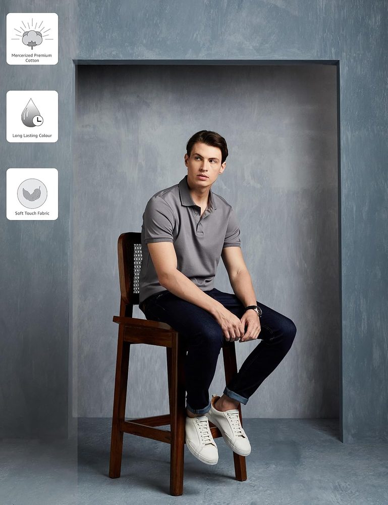 Symbol Premium Men's Super Soft Classic Polo Cotton T-Shirt