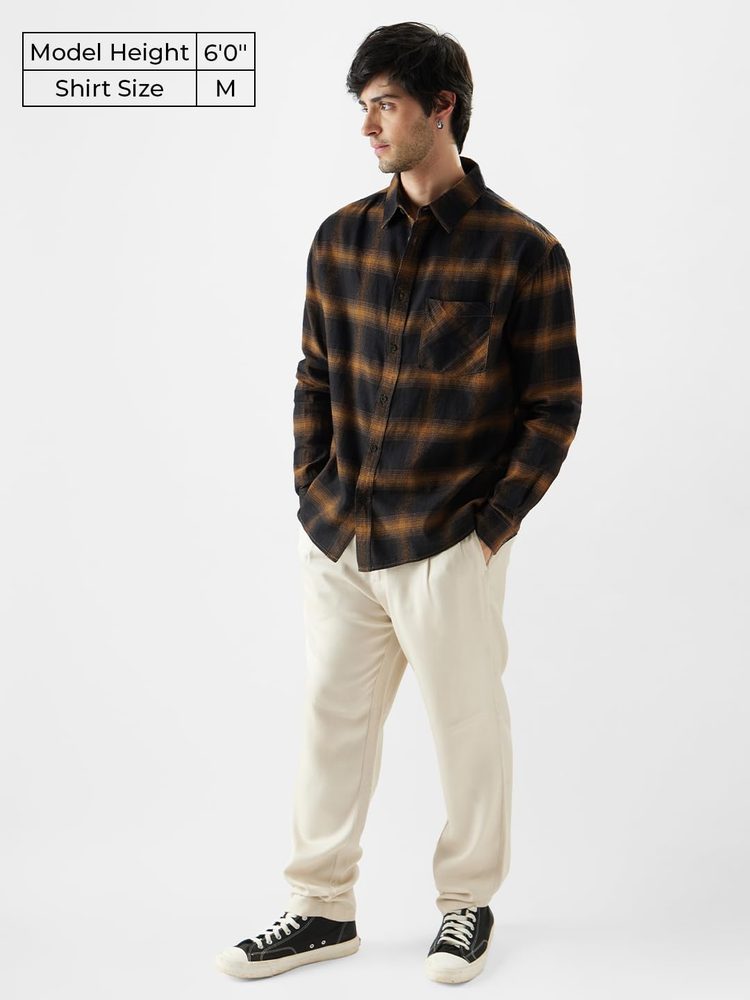 The Souled Store Cotton Men Shirt, Relaxed Fit