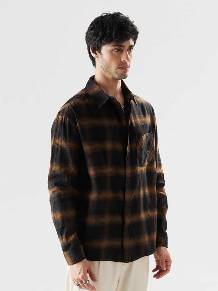 The Souled Store Cotton Men Shirt, Relaxed Fit