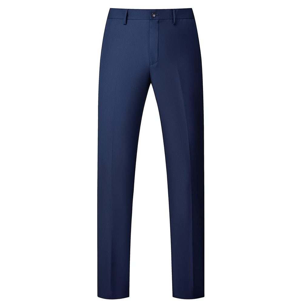 KUDORO Men's 3-Piece Slim Fit One Button for Wedding Business Men's Suit Jacket Vest Trousers