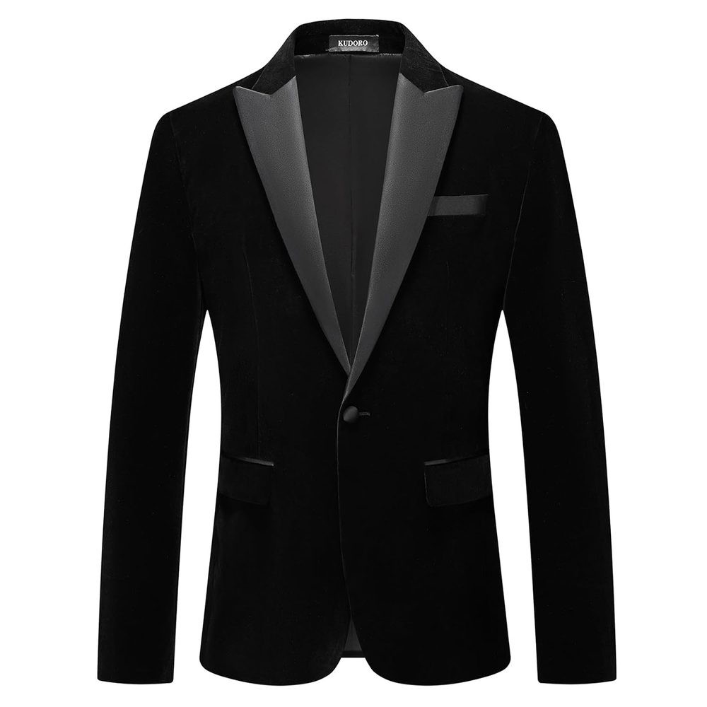 Mens Velvet 3 Piece Suits Slim Fit Peaked Lapel One Button Tuxedo Dinner Jacket Vest Pants Suit Set