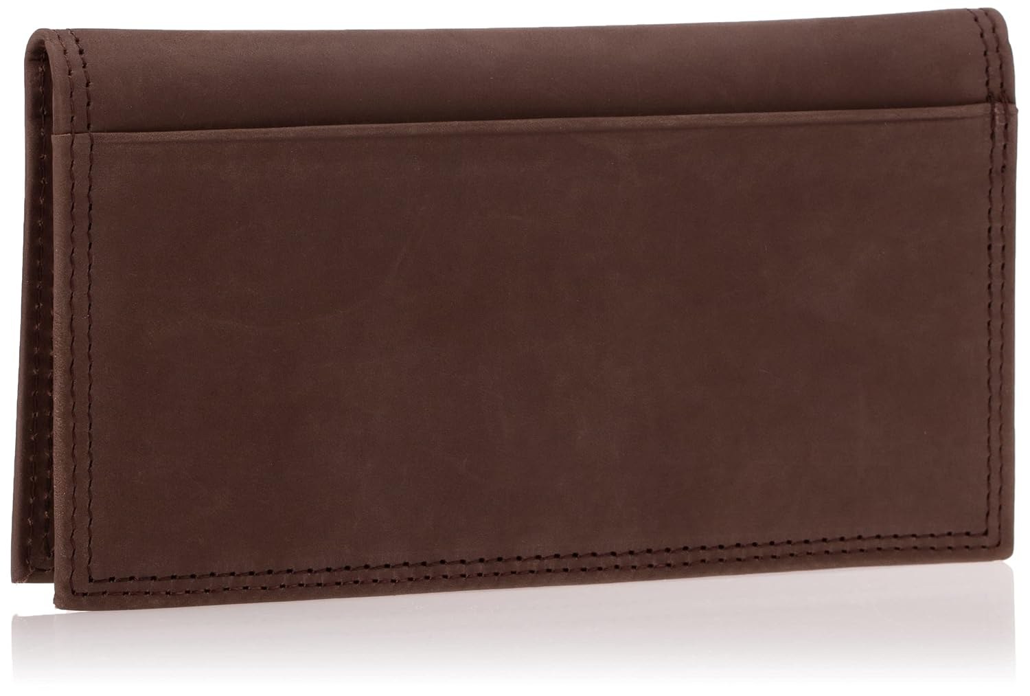 Timberland PRO Men's Leather Long Bifold Rodeo Wallet with RFID, Dark Brown, One Size