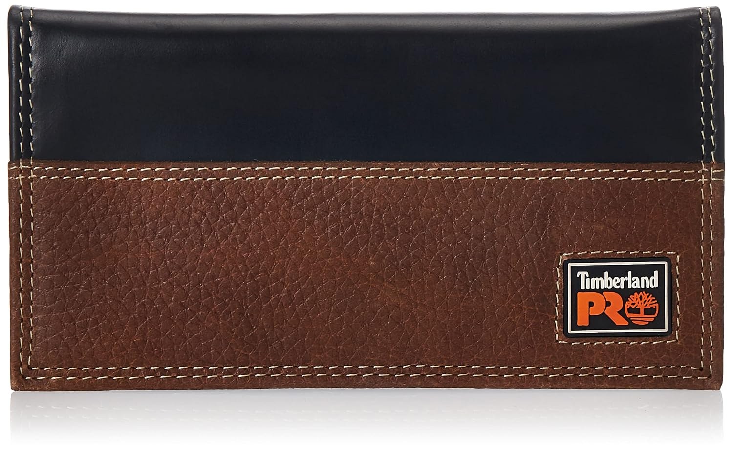 Timberland PRO Men's Leather Long Bifold Rodeo Wallet with RFID, Dark Brown, One Size